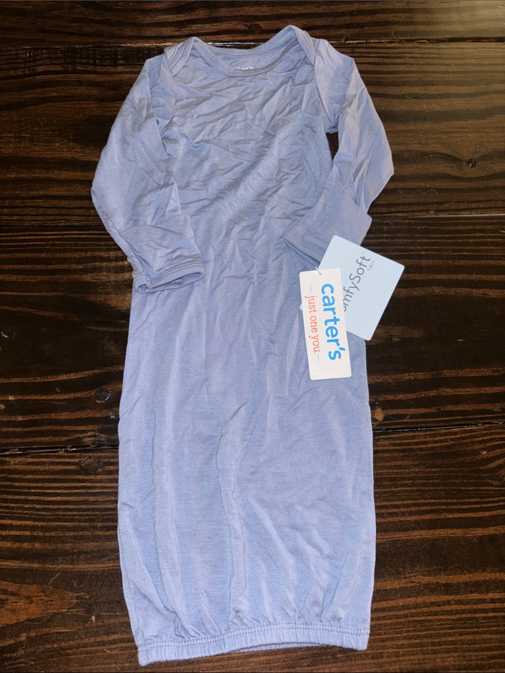NWT Carter's Light Blue Long Sleeve Sleep Sack Gown